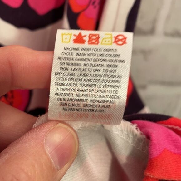 Hatley Floral Hibiscus Dress Pink and White Size Small Quarter Length Sleeve - Picture 6 of 7